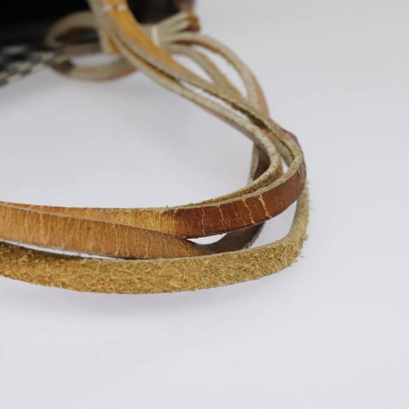 BURBERRY Nova Check Hand Bag Canvas Beige Auth ti2118 - Picture 9 of 16